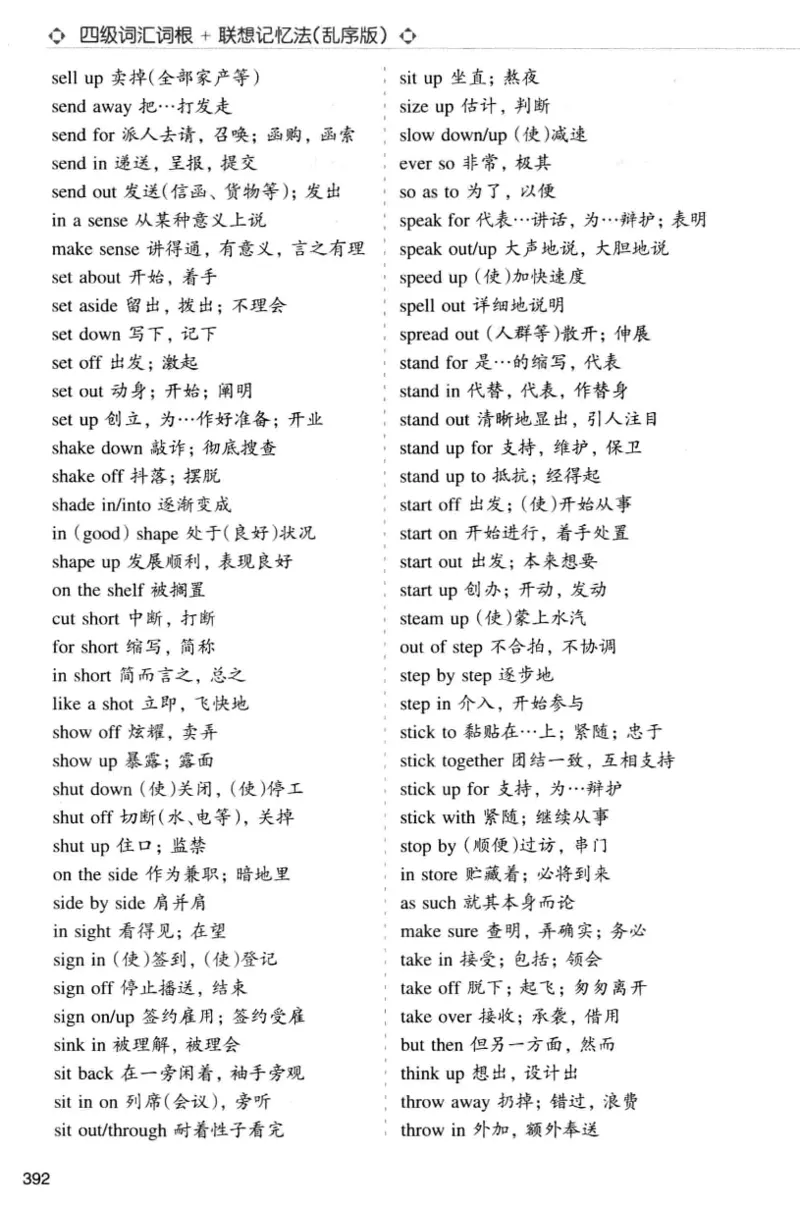 四级词汇词根+联想记忆法（乱序）_大学英语四级+六级_四级真题_四级词汇（乱序）