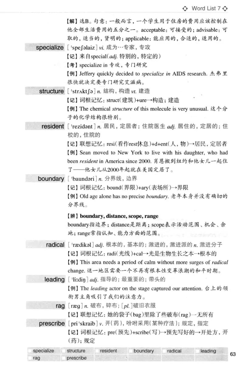 四级词汇词根+联想记忆法（乱序）_大学英语四级+六级_四级真题_四级词汇（乱序）