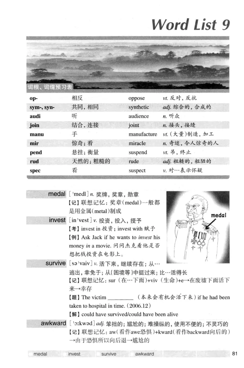 四级词汇词根+联想记忆法（乱序）_大学英语四级+六级_四级真题_四级词汇（乱序）