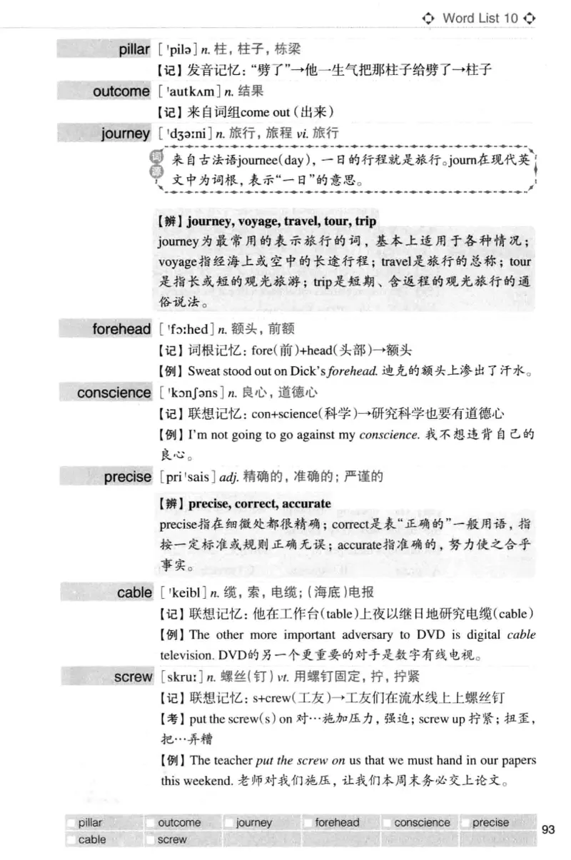 四级词汇词根+联想记忆法（乱序）_大学英语四级+六级_四级真题_四级词汇（乱序）