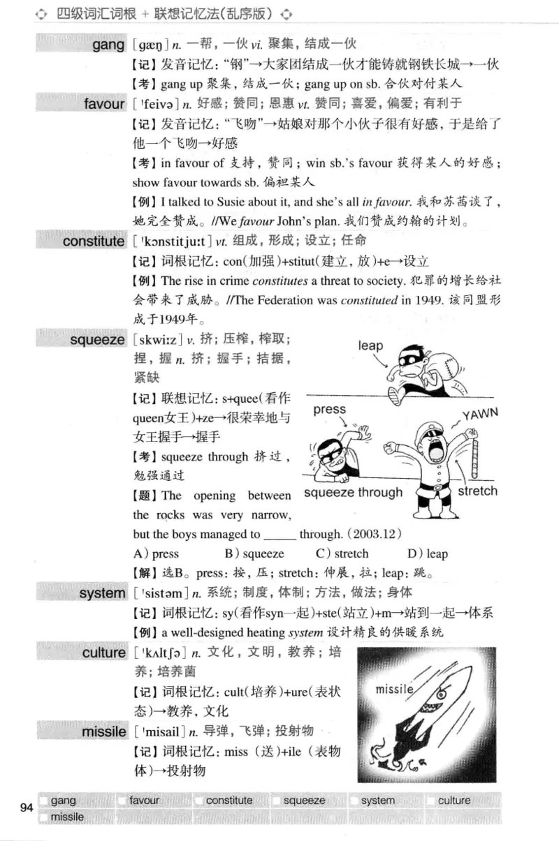 四级词汇词根+联想记忆法（乱序）_大学英语四级+六级_四级真题_四级词汇（乱序）