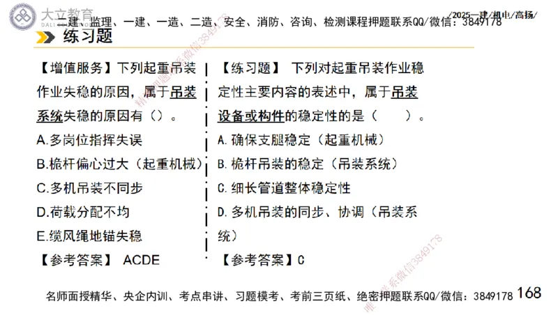 W2025一建机电-高扬-技术板块1-设备_2026年一级建造师_2026年一建机电_2025年一建机电SVIP_04-冲刺串讲✿考点强化✿小灶集训_31-机电《案例专项班》高扬DL_讲义