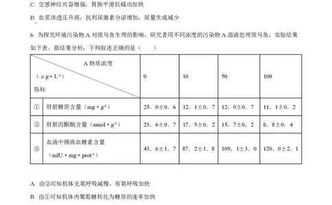 2023年高考生物试卷（湖北）（空白卷）_生物历年高考真题_新&middot;PDF版2008-2025&middot;高考生物真题_生物（按省份分类）2008-2025_2008-2025&middot;（湖北）生物高考真题