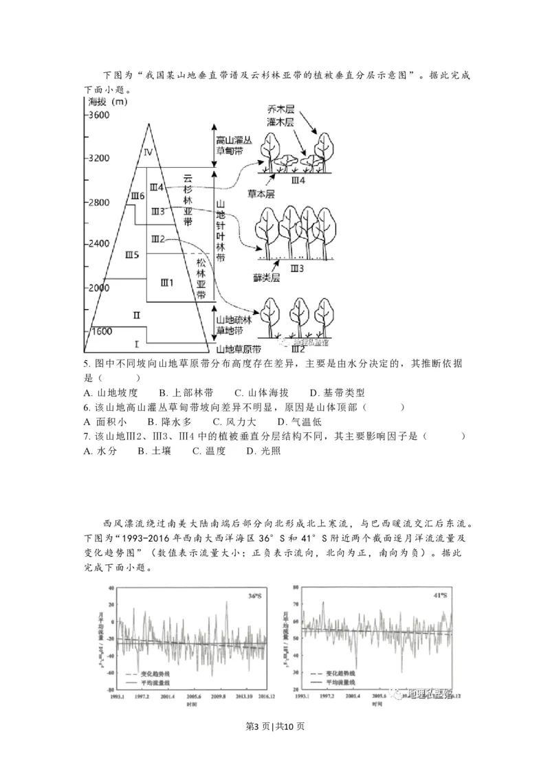 2023年高考地理试卷（江苏）（空白卷）_地理历年高考真题_新&middot;PDF版2008-2025&middot;高考地理真题_地理（按试卷类型分类）2008-2025_自主命题卷&middot;地理（2008-2025）_江苏自主命题&middot;地理（2008-2025）