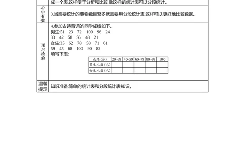 5.1分段统计表_三年级上下册资料_3年级下册教学资源包教案+学案_第五单元数据的收集与整理（教案+学案）_学案