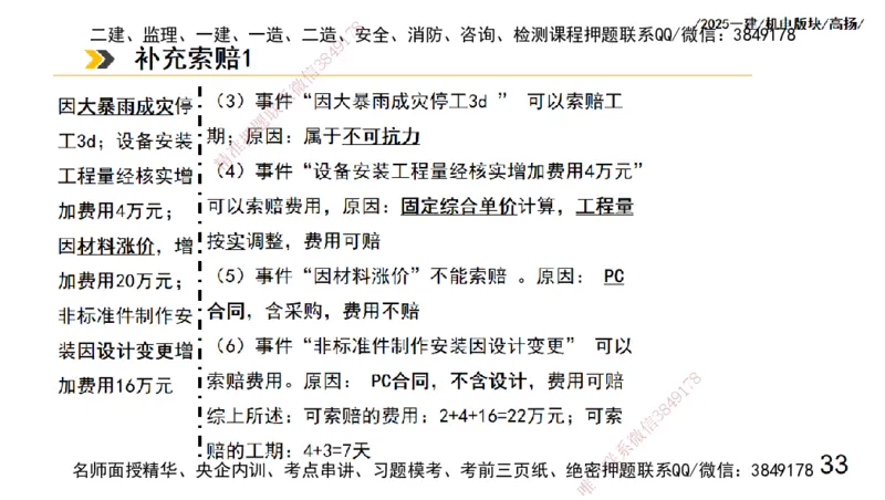 s2025一建机电-高扬-管理板块0_2026年一级建造师_2026年一建机电_2025年一建机电SVIP_04-冲刺串讲✿考点强化✿小灶集训_31-机电《案例专项班》高扬DL_讲义