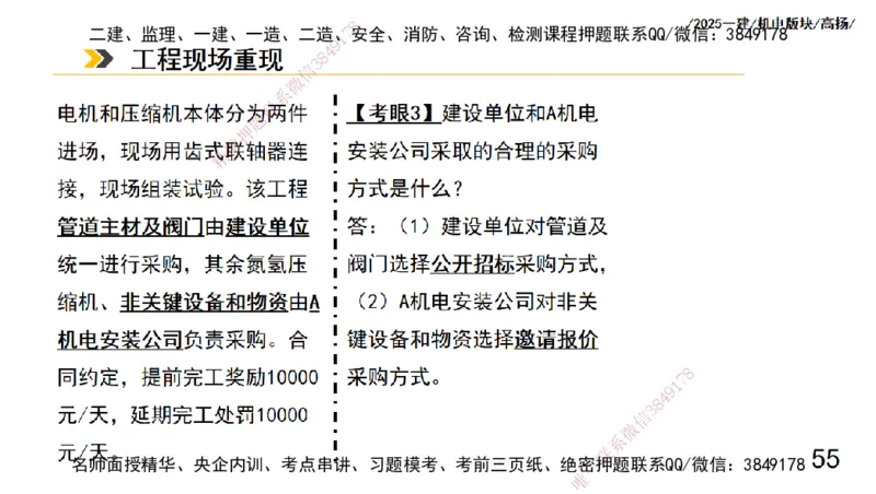 s2025一建机电-高扬-管理板块0_2026年一级建造师_2026年一建机电_2025年一建机电SVIP_04-冲刺串讲✿考点强化✿小灶集训_31-机电《案例专项班》高扬DL_讲义