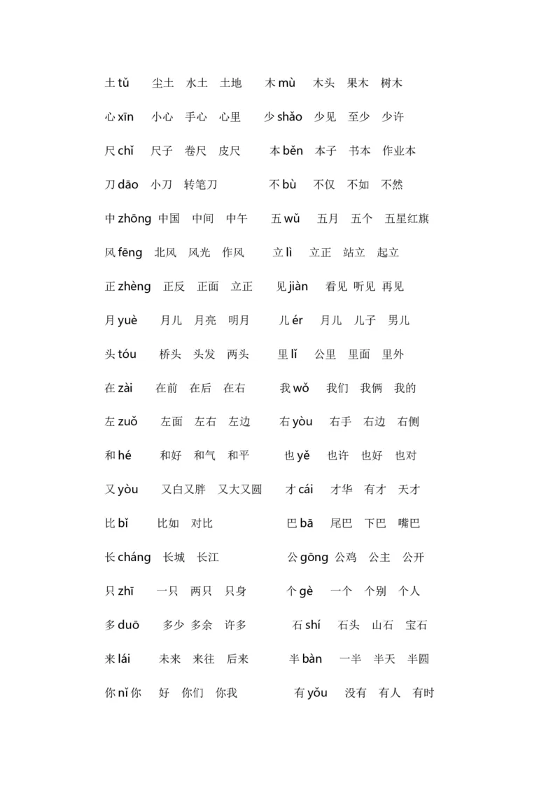 专题02字词梳理及运用（专项训练）-（统编版&middot;2024秋）_一年级语文上册（统编版）_期末总复习
