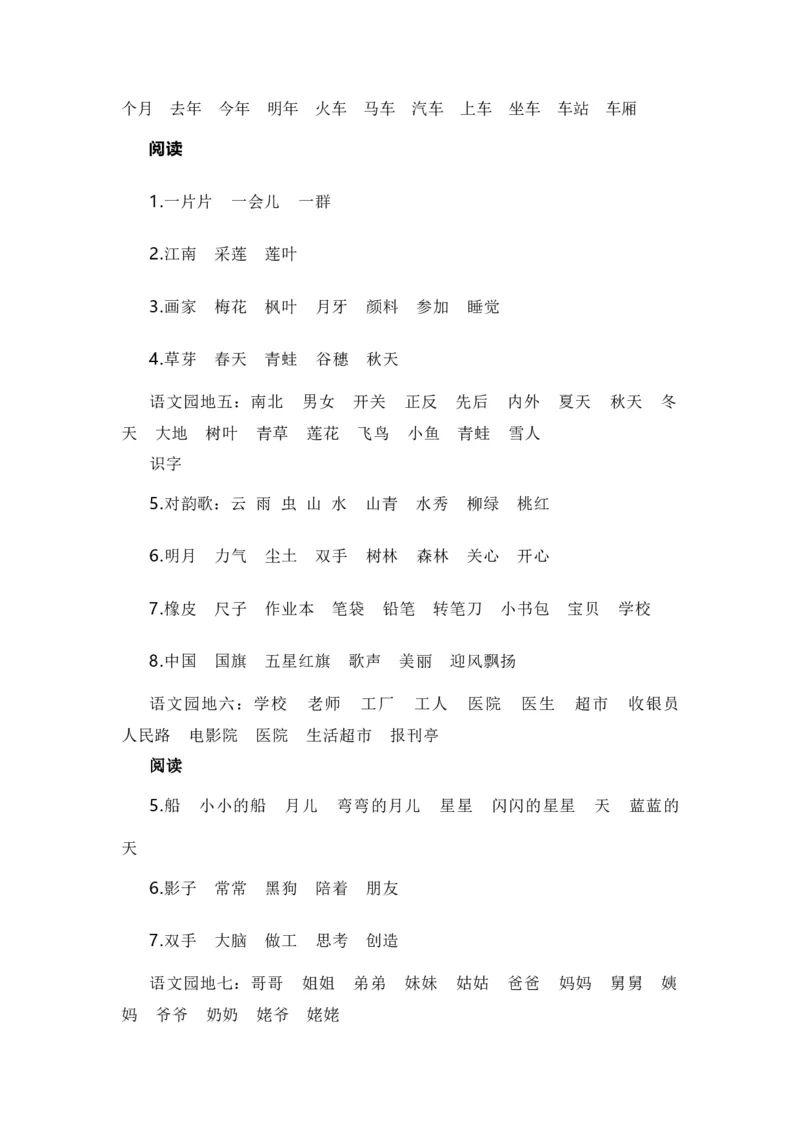 专题02字词梳理及运用（专项训练）-（统编版&middot;2024秋）_一年级语文上册（统编版）_期末总复习