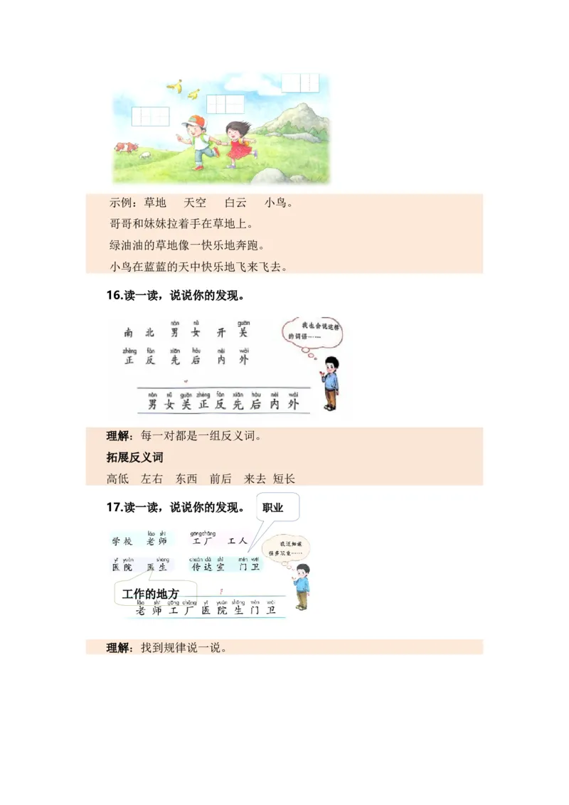 专题02字词梳理及运用（专项训练）-（统编版&middot;2024秋）_一年级语文上册（统编版）_期末总复习