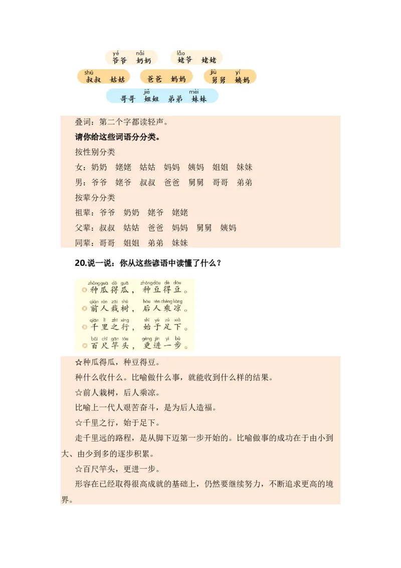 专题02字词梳理及运用（专项训练）-（统编版&middot;2024秋）_一年级语文上册（统编版）_期末总复习