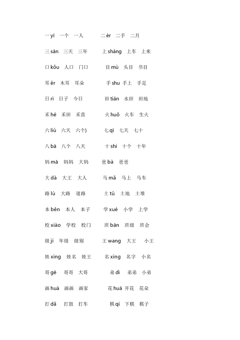 专题02字词梳理及运用（专项训练）-（统编版&middot;2024秋）_一年级语文上册（统编版）_期末总复习