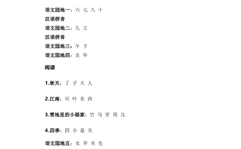 专题02字词梳理及运用（专项训练）-（统编版&middot;2024秋）_一年级语文上册（统编版）_期末总复习