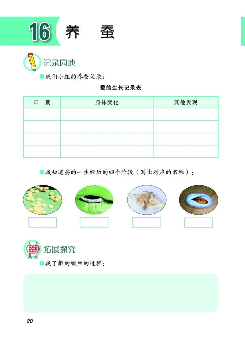 青岛版4年级科学下册活动手册_全部版本&bull;小学科学电子课本_青岛版63制小学科学课本