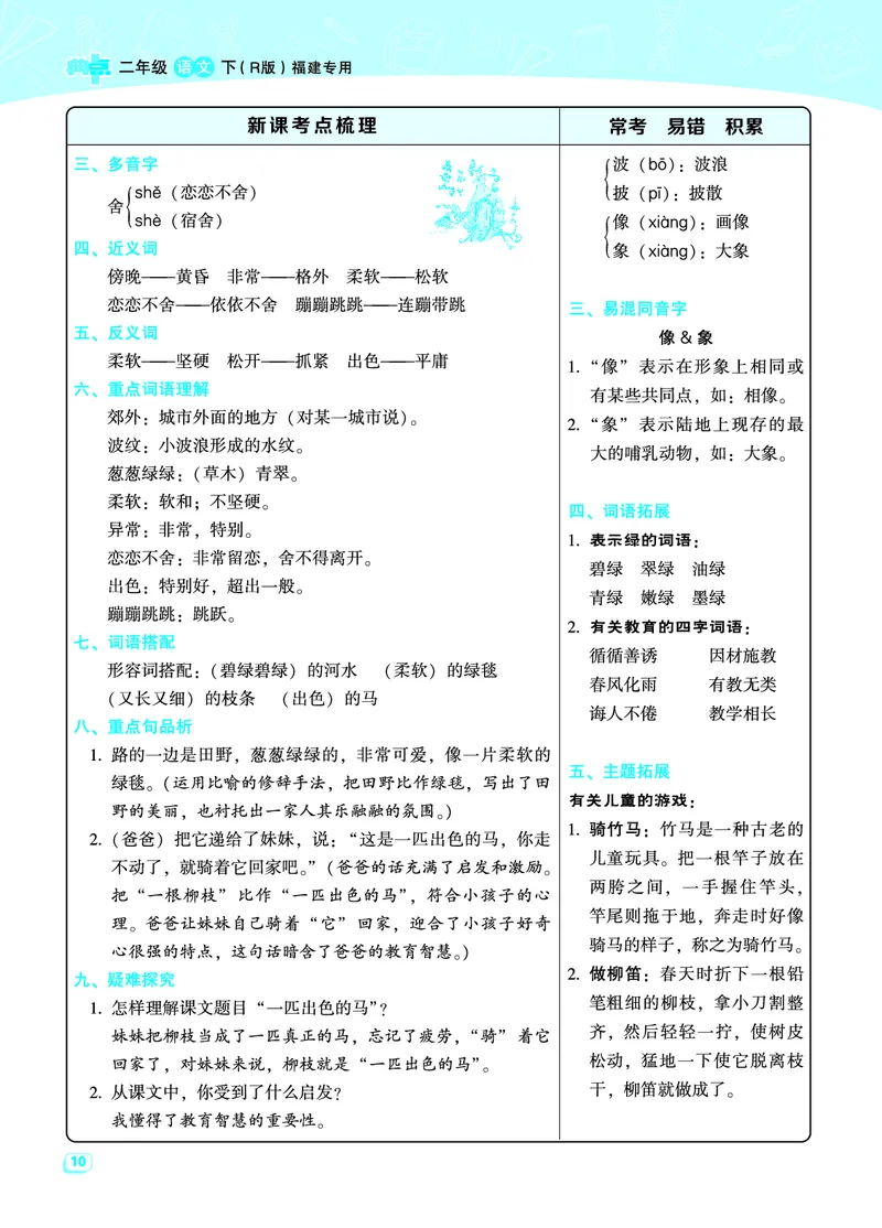 《典中点名师划重点》语文2年级下册（RJ）_二年级上下册资料_小学二年级学习资料-25年更新版_2-02、小学二年级语文下册_2-2-2、练习题、作业、试题、试卷_电子册类