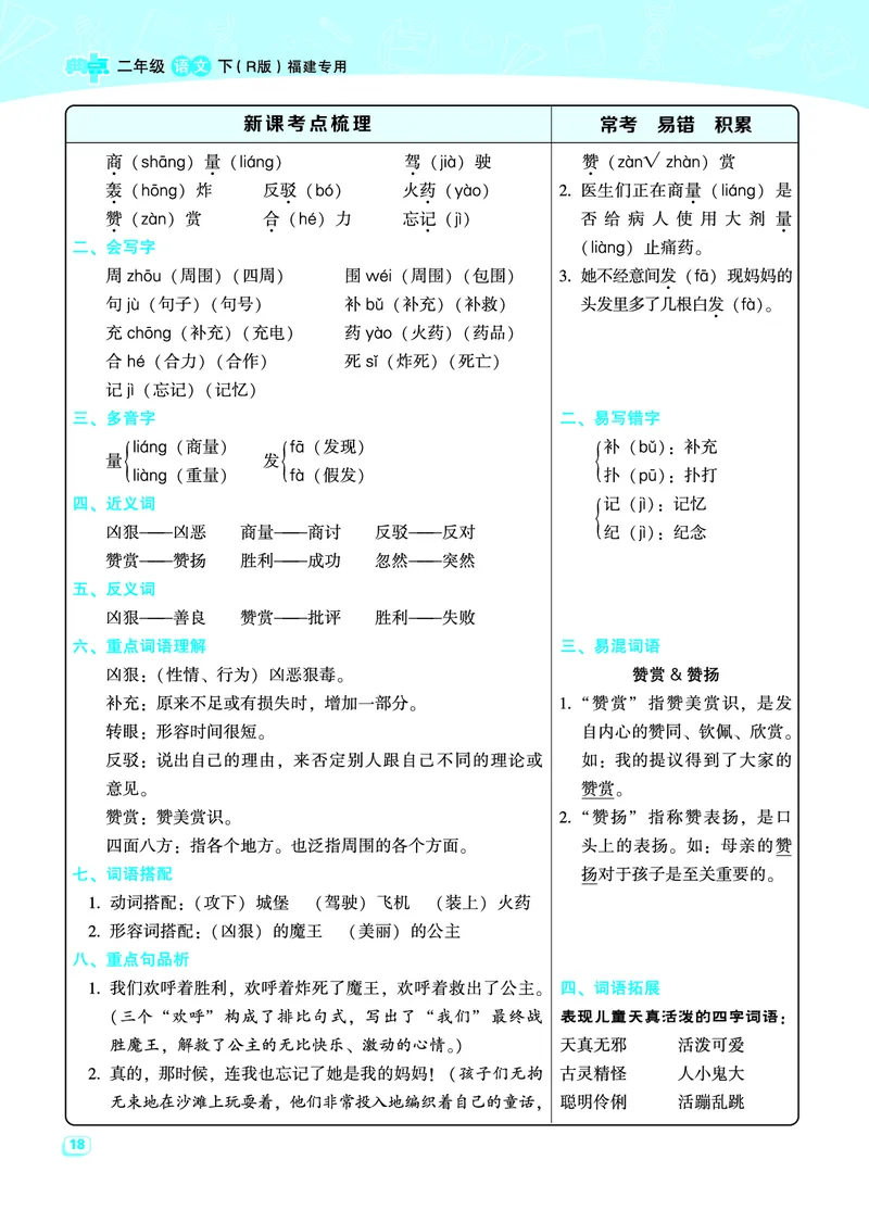 《典中点名师划重点》语文2年级下册（RJ）_二年级上下册资料_小学二年级学习资料-25年更新版_2-02、小学二年级语文下册_2-2-2、练习题、作业、试题、试卷_电子册类