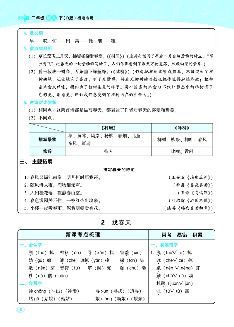 《典中点名师划重点》语文2年级下册（RJ）_二年级上下册资料_小学二年级学习资料-25年更新版_2-02、小学二年级语文下册_2-2-2、练习题、作业、试题、试卷_电子册类