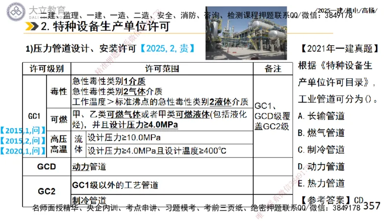 W2025一建机电-高扬-技术板块2-工艺_2026年一级建造师_2026年一建机电_2025年一建机电SVIP_04-冲刺串讲✿考点强化✿小灶集训_31-机电《案例专项班》高扬DL_讲义