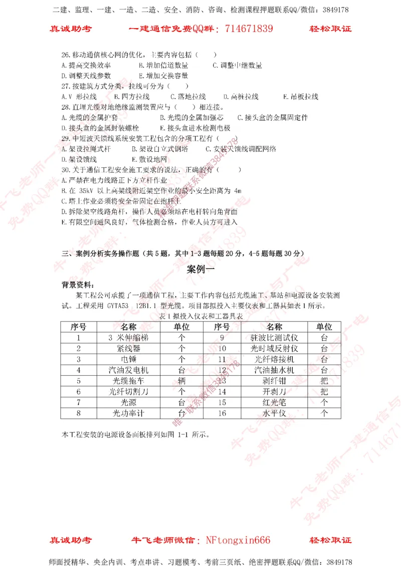 2021年一建通信真题_2026年一级建造师_2026年一建通信_2025年一建通信SVIP_02-基础精讲✿高端面授✿深度强化_11-通信《直播精讲班》牛飞SMR推荐_2025年真题-必做（有视频解析）