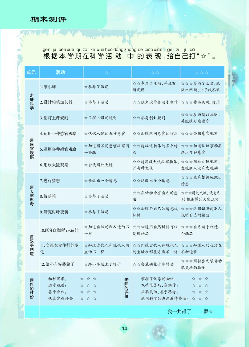 苏教版1年级科学上册活动手册_全部版本&bull;小学科学电子课本_苏教版小学科学电子课本