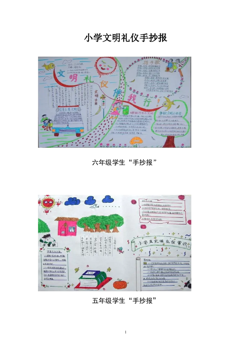 小学文明礼仪板报_一年级语文上册（统编版）_全套教学资源_课件教案2_语文1年级上册辅教资料_资源包_备课辅助_手抄报+黑板报+海报展板_黑板报_小学黑板报