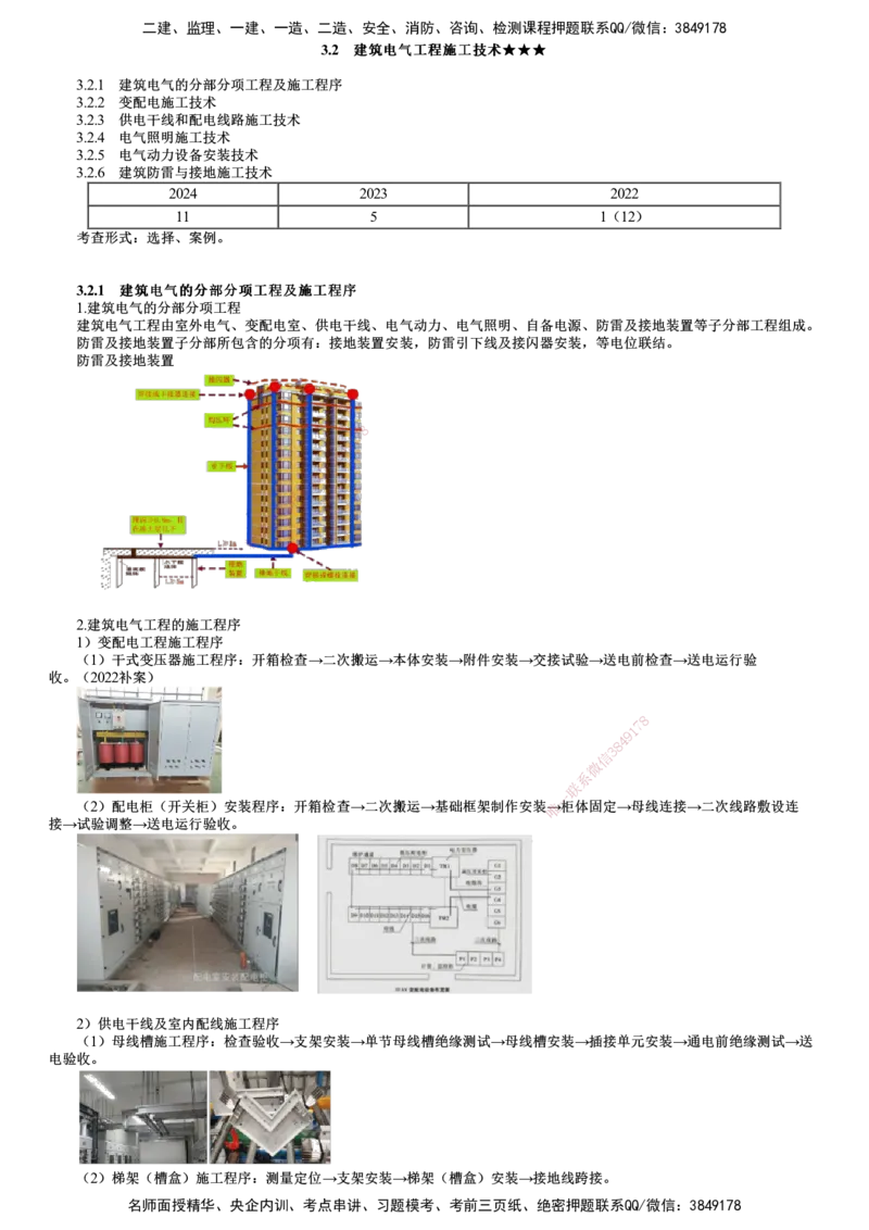 第04讲　建筑电气的分部分项工程及施工程序_2026年一级建造师_2026年一建机电_2025年一建机电SVIP_02-基础精讲✿高端面授✿深度强化_04-机电《基础精讲班》康仁杰JG