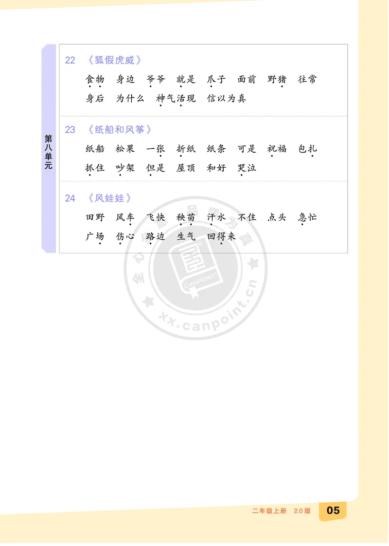《全品知识梳理》语文2年级上册（RJ）A版_二年级上下册资料_小学二年级学习资料-25年更新版_2-01、小学二年级语文上册_2-1-2、练习题、作业、试题、试卷_电子册类