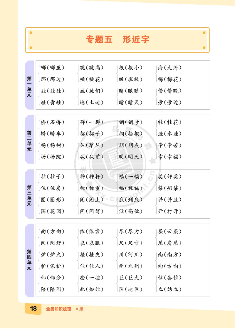《全品知识梳理》语文2年级上册（RJ）A版_二年级上下册资料_小学二年级学习资料-25年更新版_2-01、小学二年级语文上册_2-1-2、练习题、作业、试题、试卷_电子册类