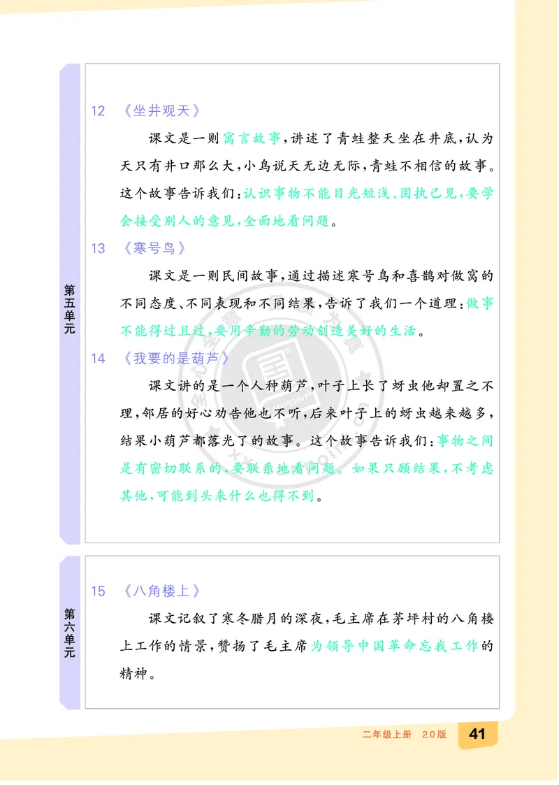 《全品知识梳理》语文2年级上册（RJ）A版_二年级上下册资料_小学二年级学习资料-25年更新版_2-01、小学二年级语文上册_2-1-2、练习题、作业、试题、试卷_电子册类