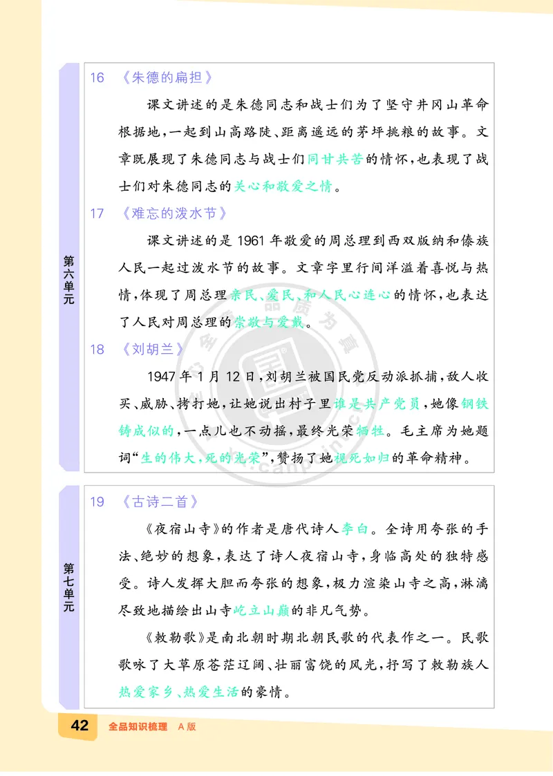 《全品知识梳理》语文2年级上册（RJ）A版_二年级上下册资料_小学二年级学习资料-25年更新版_2-01、小学二年级语文上册_2-1-2、练习题、作业、试题、试卷_电子册类