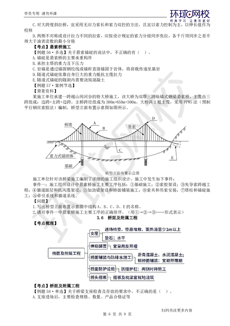 第9讲-第3章桥梁工程（3）_2026年一级建造师_2026年一建公路_2025年一建公路SVIP_03-习题精析✿实战特训✿模考通关_19-公路《精题必练班》吴然HQ