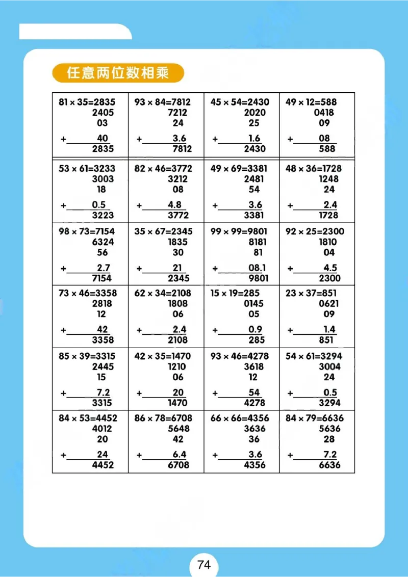 速算练习题（新）_小学全网线上同款资料_36号文件速算_速算