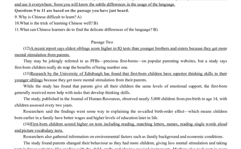 版本一六级模拟卷（4）答案解析_大学英语四级+六级_六级真题_六级密押试卷_新六级模拟卷全10套_版本一六级模拟卷5套_版本一六级模拟卷（4）