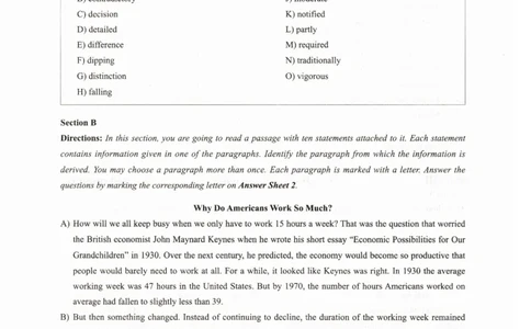 大学英语四级考试2024年6月真题第一套_大学英语四级+六级_四级真题_四级真题_2024年06月CET4题+解+音频_2024年06月CET4_2024年6月四级真题-原题_扫描版
