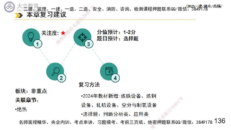 W2025一建机电-高扬-技术板块7-防腐、绝热、冶炼、标准_2026年一级建造师_2026年一建机电_2025年一建机电SVIP_04-冲刺串讲✿考点强化✿小灶集训_31-机电《案例专项班》高扬DL_讲义
