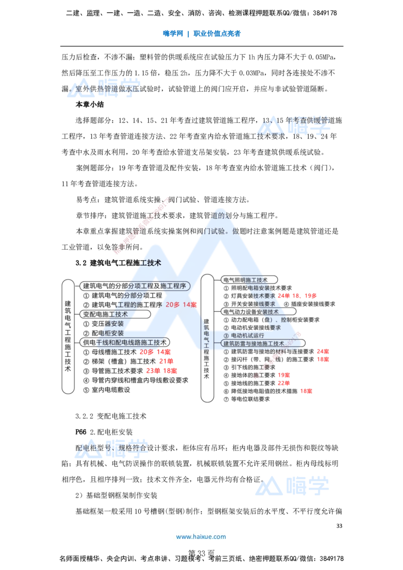 一建机电-私塾密训讲义（第1-4章）_2026年一级建造师_2026年一建机电_2025年一建机电SVIP_04-冲刺串讲✿考点强化✿小灶集训_86-机电《考前私塾密训》朱培浩HX_讲义