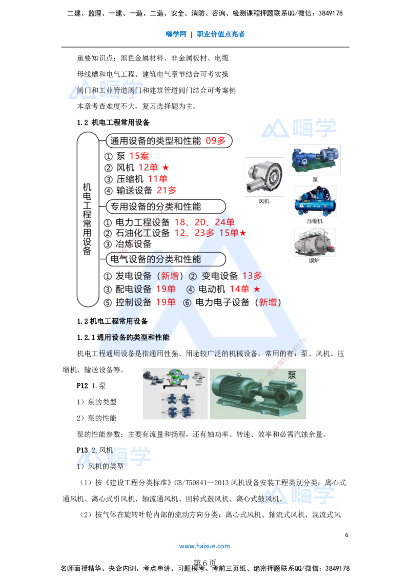 一建机电-私塾密训讲义（第1-4章）_2026年一级建造师_2026年一建机电_2025年一建机电SVIP_04-冲刺串讲✿考点强化✿小灶集训_86-机电《考前私塾密训》朱培浩HX_讲义