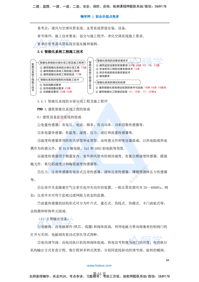 一建机电-私塾密训讲义（第1-4章）_2026年一级建造师_2026年一建机电_2025年一建机电SVIP_04-冲刺串讲✿考点强化✿小灶集训_86-机电《考前私塾密训》朱培浩HX_讲义