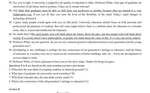 版本一六级模拟卷（1）答案解析_大学英语四级+六级_六级真题_六级密押试卷_新六级模拟卷全10套_版本一六级模拟卷5套_版本一六级模拟卷（1）