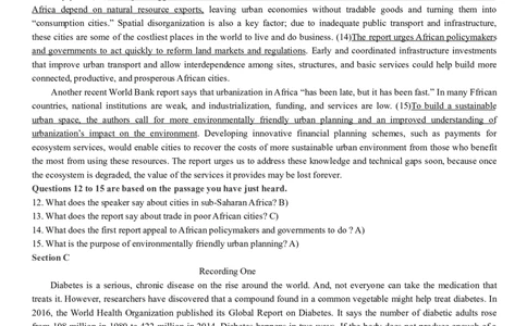版本一六级模拟卷（1）答案解析_大学英语四级+六级_六级真题_六级密押试卷_新六级模拟卷全10套_版本一六级模拟卷5套_版本一六级模拟卷（1）
