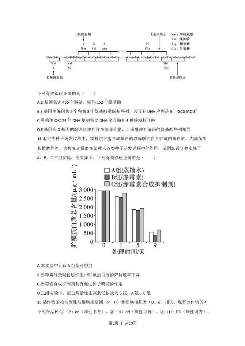 2023年高考生物真题（海南）（空白卷）_生物历年高考真题_新&middot;Word版2008-2025&middot;高考生物真题_生物（按省份分类）2008-2025_2008-2024&middot;（海南）生物高考真题