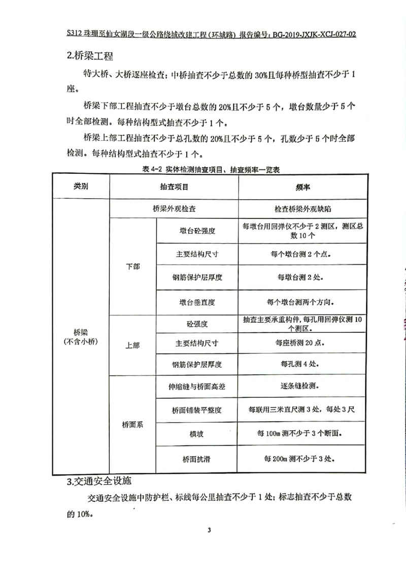 9、路基、桥梁、交安检测报告_2021-2023年优秀施组方案_施工组织设计_施组11-新余环城路项目施工组织设计_交工验收记录_S312