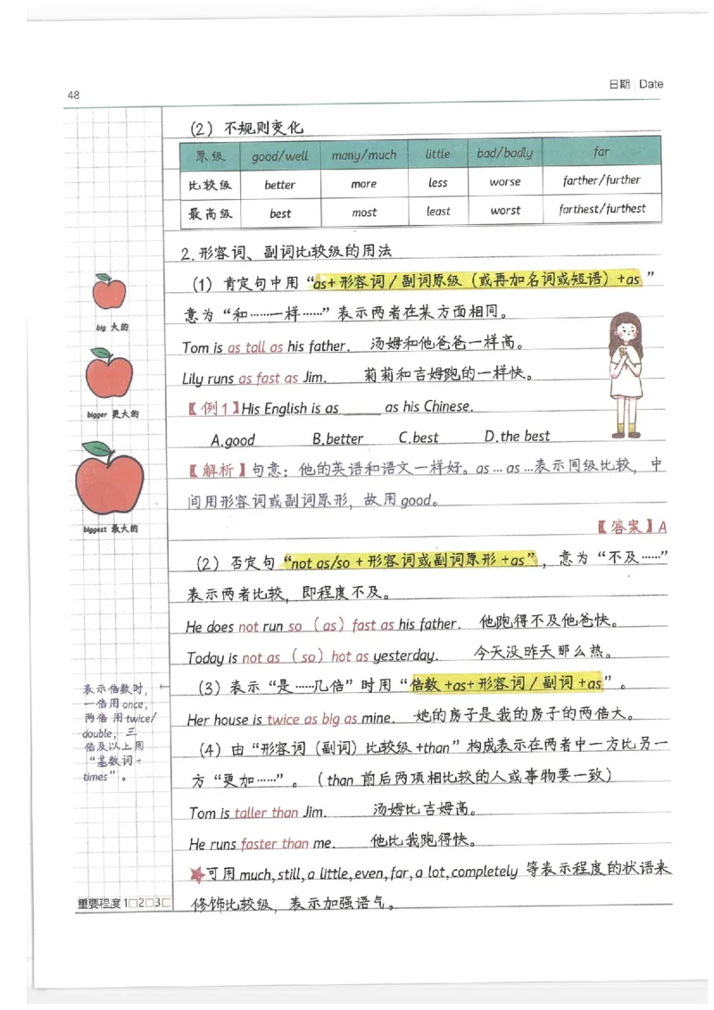 英语小学学霸笔记_上册_小学语数英&mdash;学霸笔记