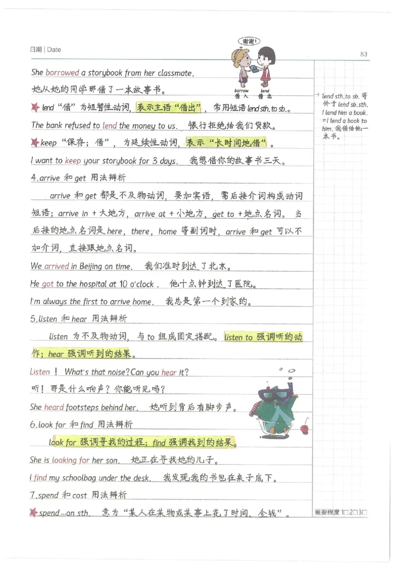 英语小学学霸笔记_上册_小学语数英&mdash;学霸笔记