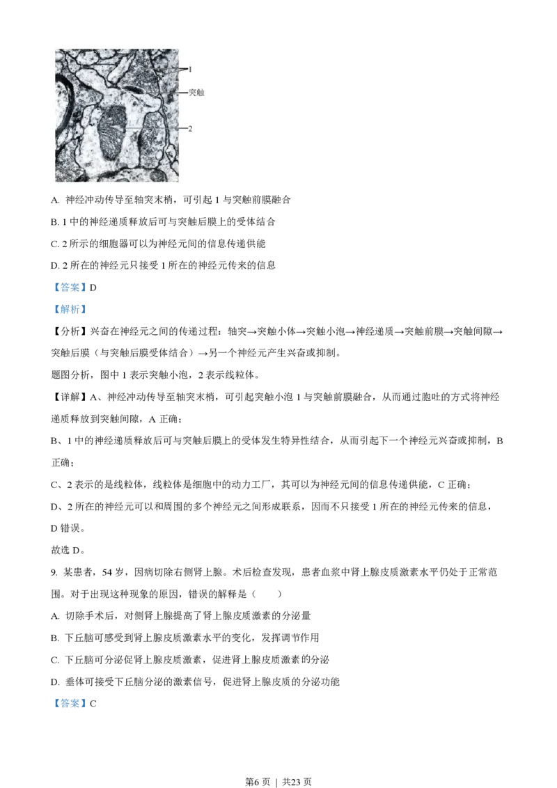 2022年高考生物试卷（北京）（解析卷）_生物历年高考真题_新&middot;PDF版2008-2025&middot;高考生物真题_生物（按省份分类）2008-2025_2008-2025&middot;（北京）生物高考真题