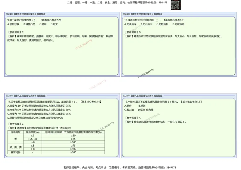 2024建筑实务真题复盘_2026年一级建造师_2026年一建建筑_2025年一建建筑SVIP_02-基础精讲✿高端面授✿深度强化_16-建筑《自营全系班》赵爱林SMR推荐_{10}--真题复盘