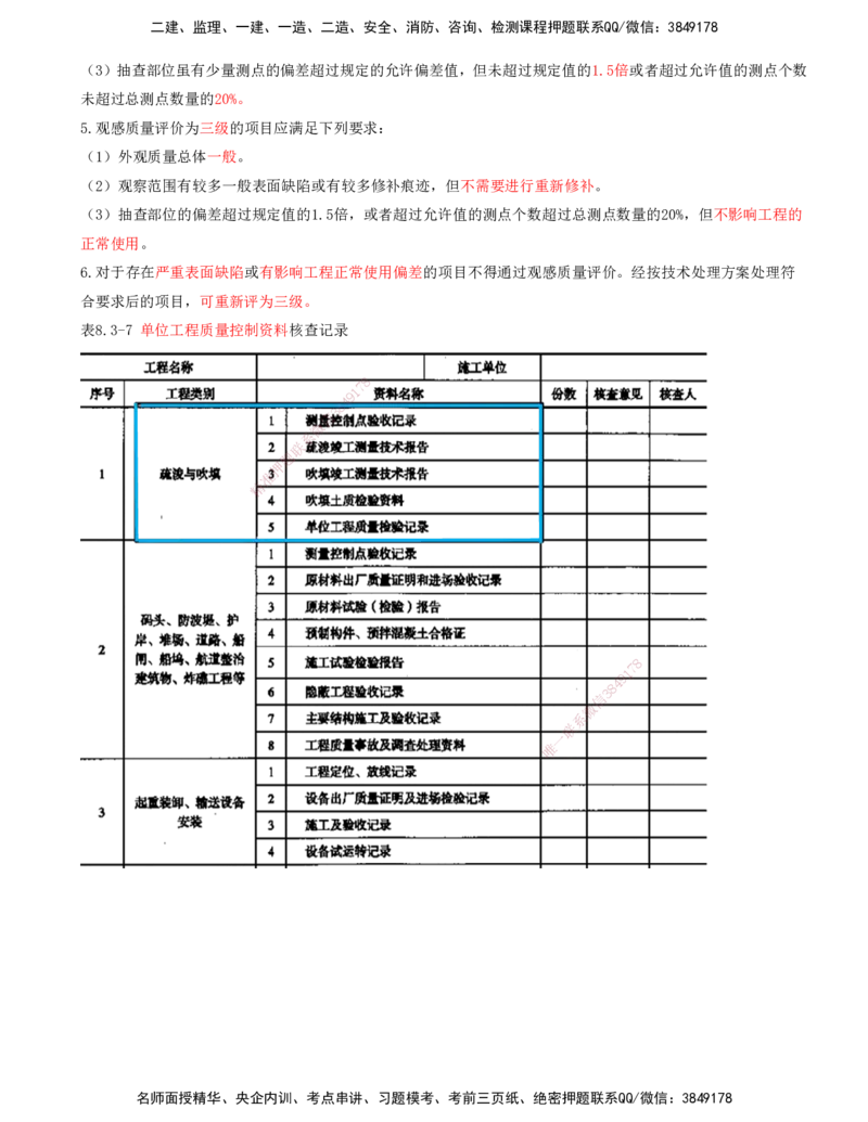 03.93-第3篇-第8章-8.3.1-水运工程质量检查与检验的划分-8.3.2-水运工程质量检查与检验的合格标准-8.3.3-水运工程质量检查与检验的程序和组织_2026年一级建造师_2026年一建港航_08.第八章