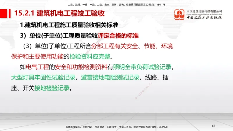 A32节：第15章机电工程试运行及竣工验收管理-第16章机电工程运维与保修管理（03.06）_2026年一级建造师_2026年一建机电_2025年一建机电SVIP_02-基础精讲✿高端面授✿深度强化_讲义