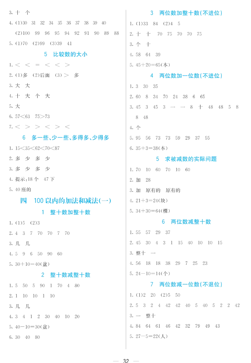 《七彩课堂》预习卡-数学1年级下册（SJ）_一年级上下册资料_小学一年级学习资料-25年更新版_1-04、小学一年级数学下册_1-4-2、练习题、作业、试题、试卷_苏教版_电子册类