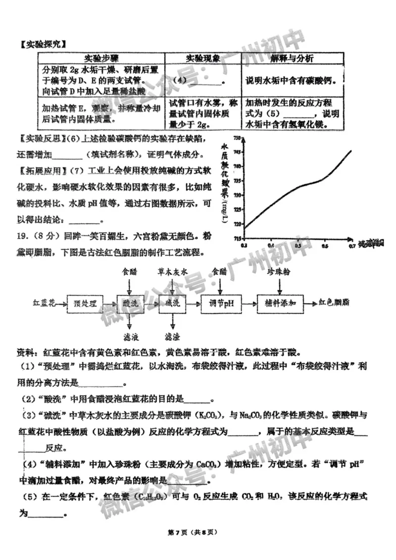2025海珠区蓝天中学中考二模化学试题_广州九上月考+期中+期末+一模二模+中考真题_2025中考二模